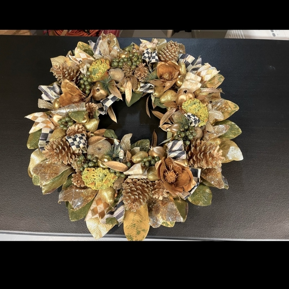 MacKenzie-Childs 26 inch holiday wreath